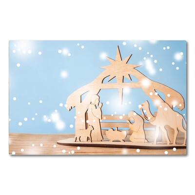 Kitchen Splashback Stable Christmas Winter