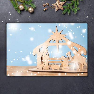 Kitchen Splashback Stable Christmas Winter