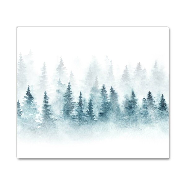 Kitchen Splashback Forest Christmas tree Christmas Snow