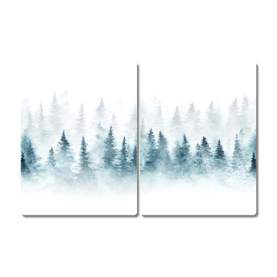 Kitchen Splashback Forest Christmas tree Christmas Snow