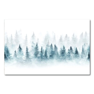 Kitchen Splashback Forest Christmas tree Christmas Snow