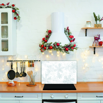 Kitchen Splashback Winter Snow Snowflakes