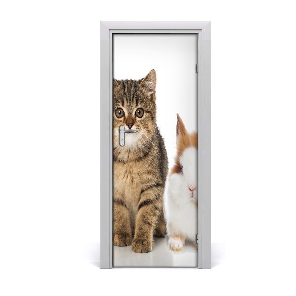 Self-adhesive door sticker Pets