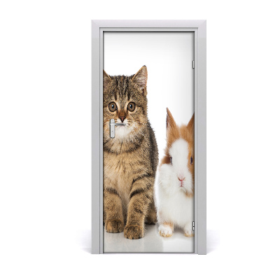 Self-adhesive door sticker Pets
