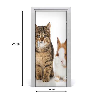 Self-adhesive door sticker Pets