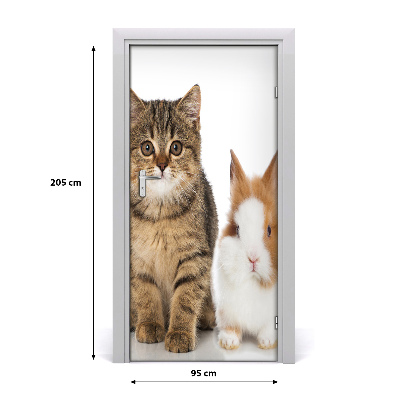 Self-adhesive door sticker Pets