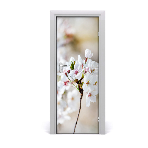 Self-adhesive door sticker Cherry blossoms