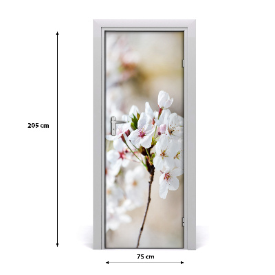 Self-adhesive door sticker Cherry blossoms