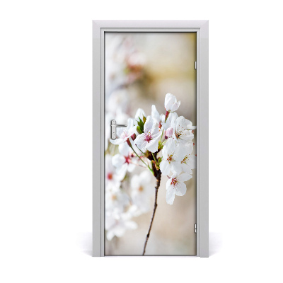 Self-adhesive door sticker Cherry blossoms