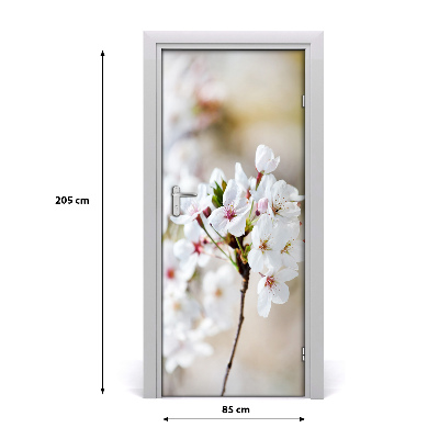 Self-adhesive door sticker Cherry blossoms