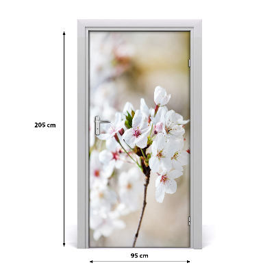 Self-adhesive door sticker Cherry blossoms