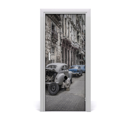 Self-adhesive door wallpaper Havana