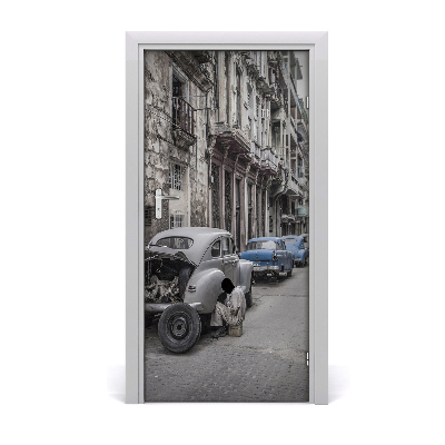 Self-adhesive door wallpaper Havana