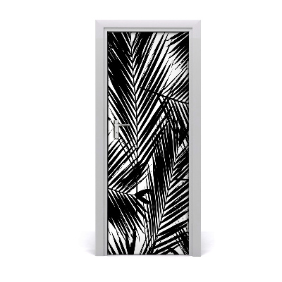 Self-adhesive door veneer Leaves of palm