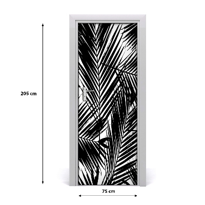 Self-adhesive door veneer Leaves of palm