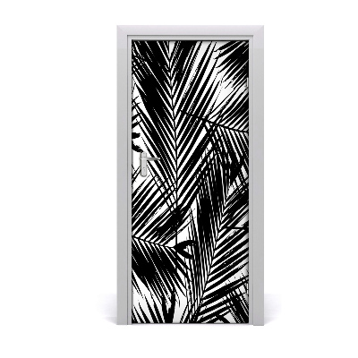 Self-adhesive door veneer Leaves of palm