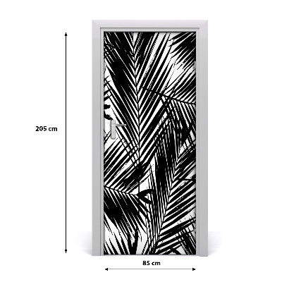 Self-adhesive door veneer Leaves of palm