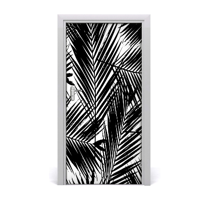 Self-adhesive door veneer Leaves of palm