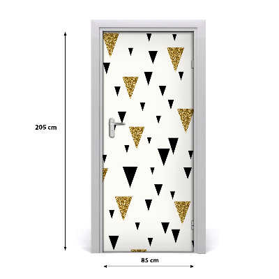 Door wallpaper Triangles background