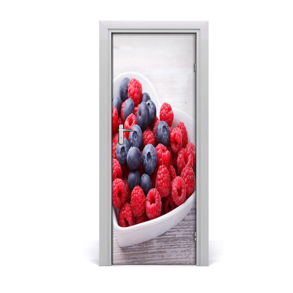 Self-adhesive door veneer Raspberries and blueberries