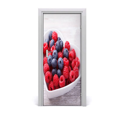 Self-adhesive door veneer Raspberries and blueberries