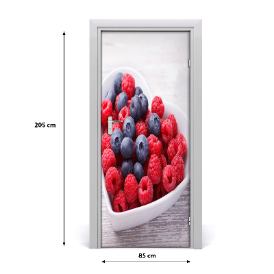 Self-adhesive door veneer Raspberries and blueberries