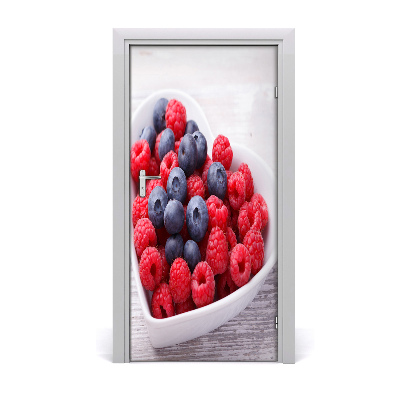 Self-adhesive door veneer Raspberries and blueberries