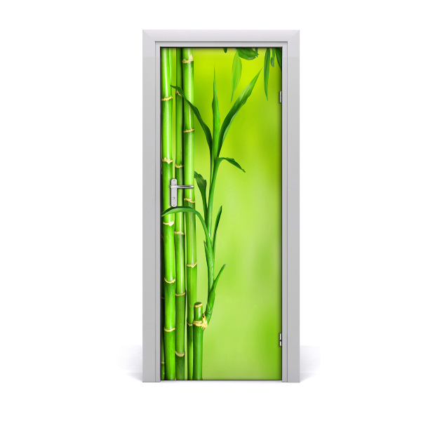 Self-adhesive door sticker Bamboo wall