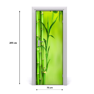 Self-adhesive door sticker Bamboo wall