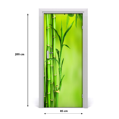 Self-adhesive door sticker Bamboo wall