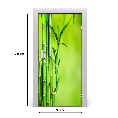 Self-adhesive door sticker Bamboo wall