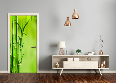 Self-adhesive door sticker Bamboo wall