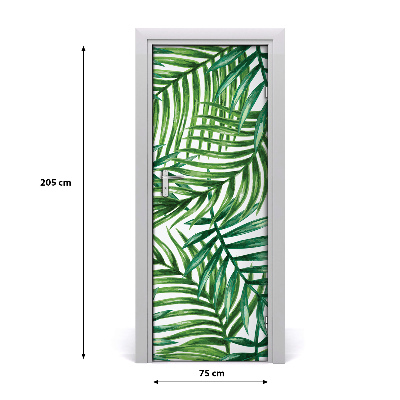 Self-adhesive door veneer Leaves of palm