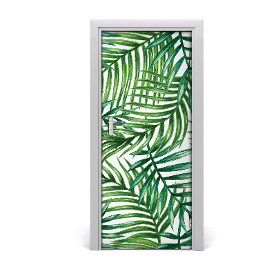 Self-adhesive door veneer Leaves of palm