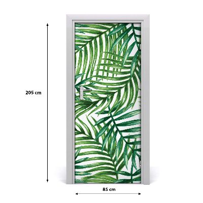 Self-adhesive door veneer Leaves of palm