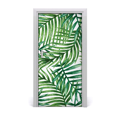 Self-adhesive door veneer Leaves of palm