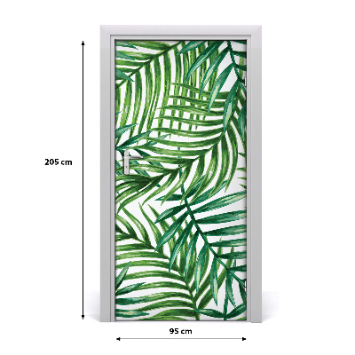 Self-adhesive door veneer Leaves of palm