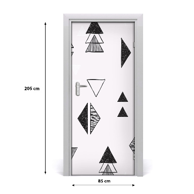 Door wallpaper Triangles background