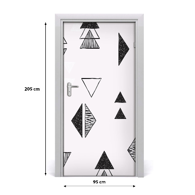 Door wallpaper Triangles background