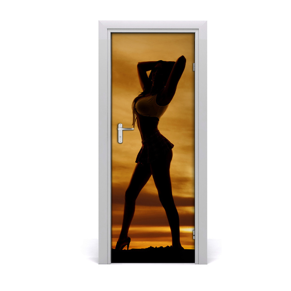 Door wallpaper Short skirt