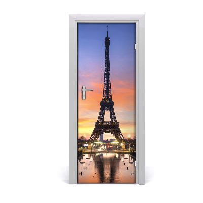 Self-adhesive door wallpaper Eiffel tower