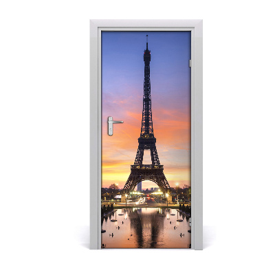 Self-adhesive door wallpaper Eiffel tower