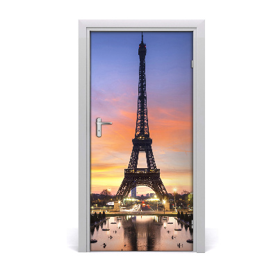 Self-adhesive door wallpaper Eiffel tower