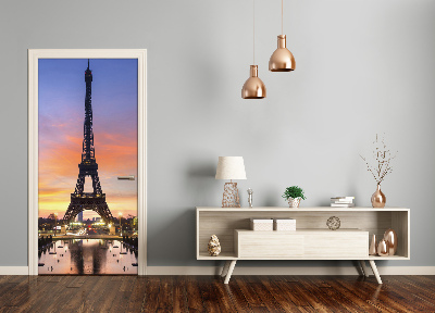 Self-adhesive door wallpaper Eiffel tower