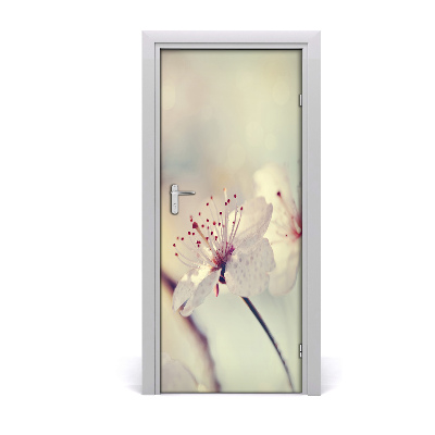 Self-adhesive door sticker Cherry blossoms
