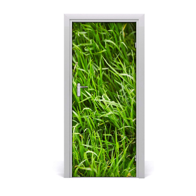 Self-adhesive door sticker Against the wall. Grass