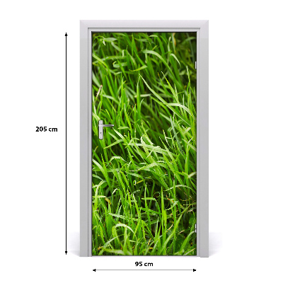 Self-adhesive door sticker Against the wall. Grass