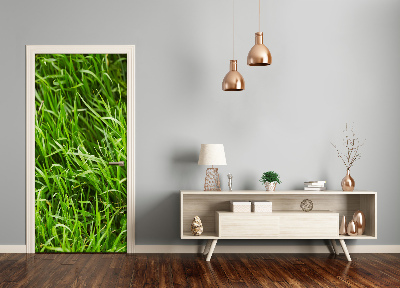 Self-adhesive door sticker Against the wall. Grass