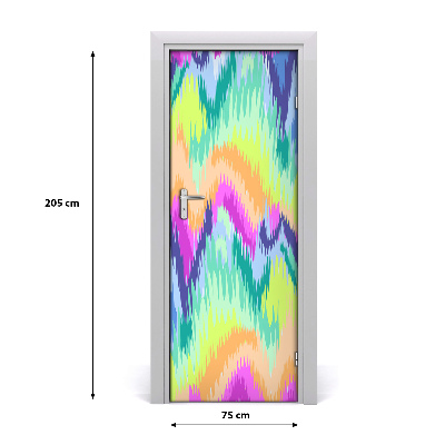 Door wallpaper Rainbow background