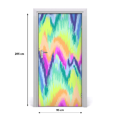 Door wallpaper Rainbow background